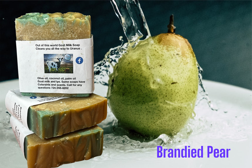 Brandy pear scented Goat Milk Soap