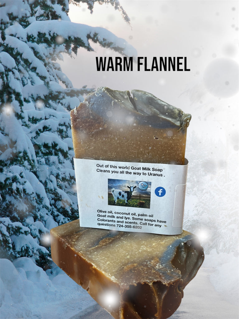 Warm flannel scented Goat Milk Soap